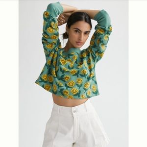 Sunny Floral Anthropologie Sweatshirt